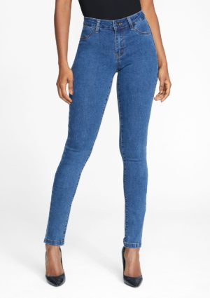 Alloy Apparel Tall Sofia Stretch Plus Size Jean Legging for Women in Dark Blue Denim Size 20 length 35 | Cotton