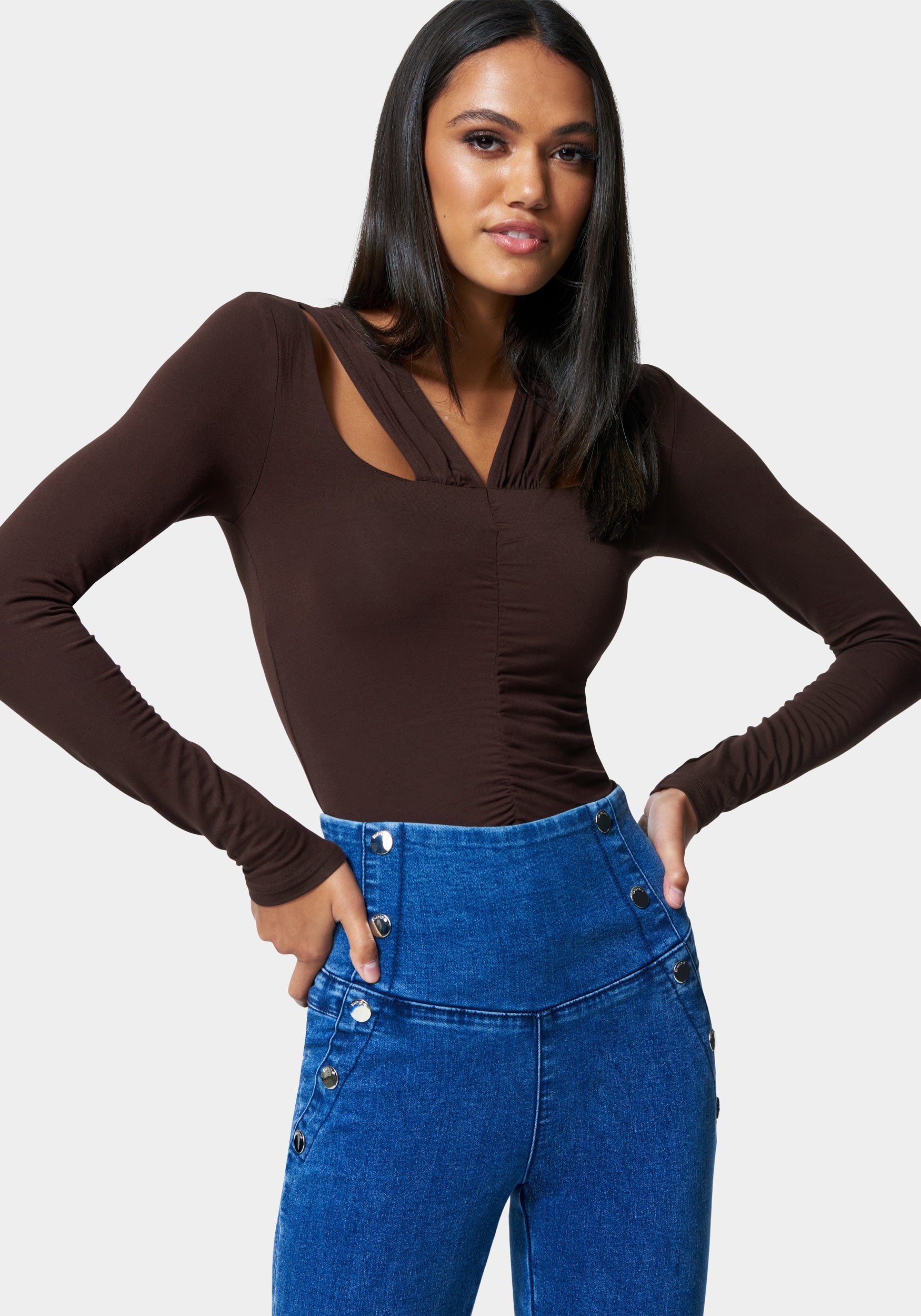 Cut Out Ruched Top
