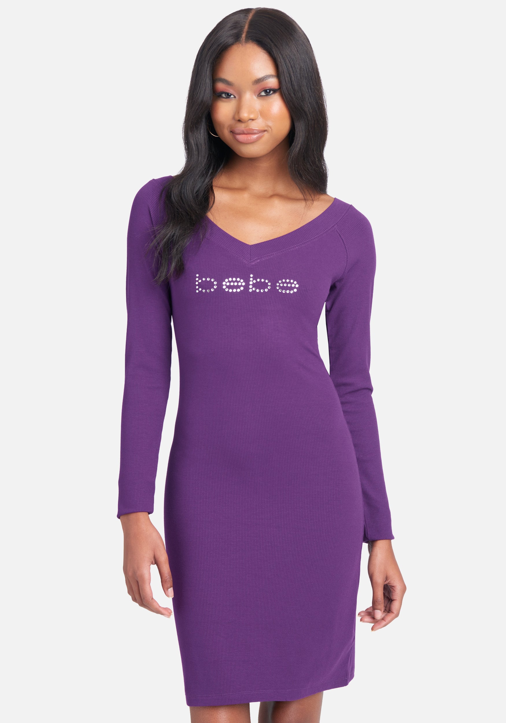 Crystal Logo Long Sleeve Dress - The 