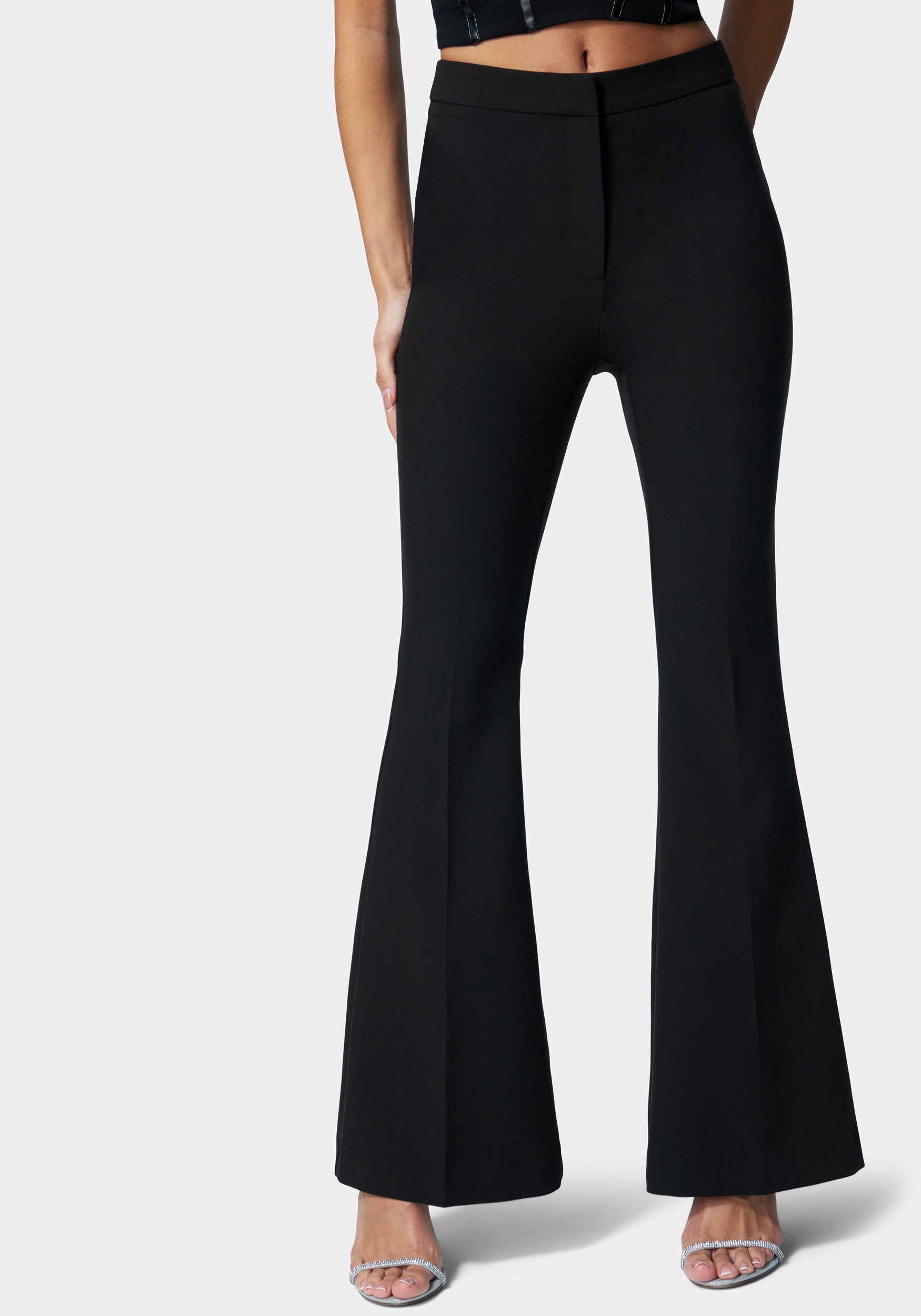 High Waist Flared Tailored Pant