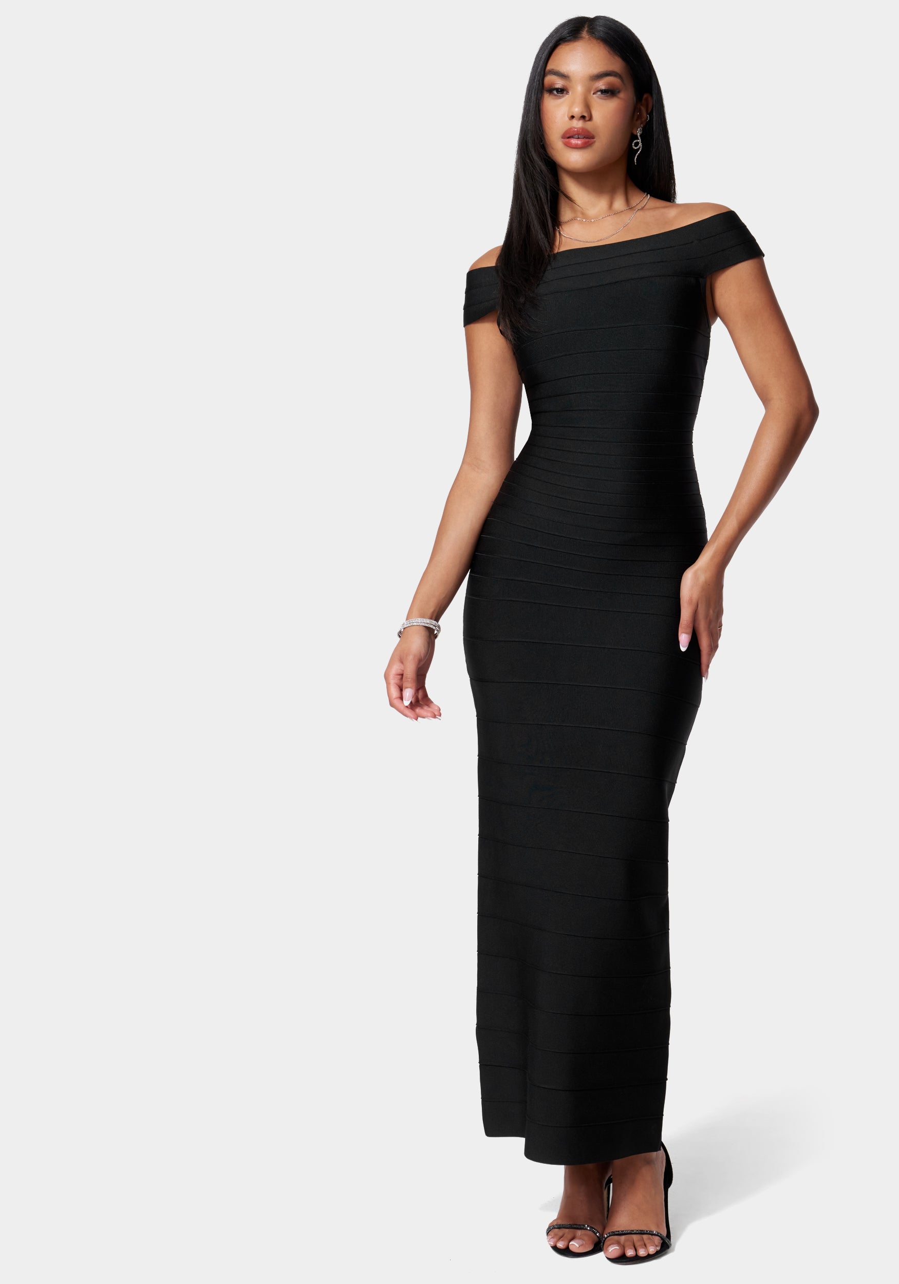 Luxe Bandage Off Shoulder Gown