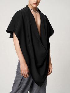 Mens Cowl Neck Sleeveless Pullover Waistcoat