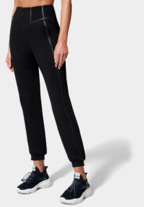 Vegan Leather Trim Knit Jogger